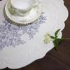 Waterproof Silicone Placemats - Carved Floral Vintage Design, Non-Slip Kitchen & Dining Table Mats for Coffee Counter