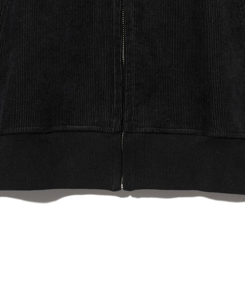Brownbreath Everyday Corduroy Hood Zip Up - Black