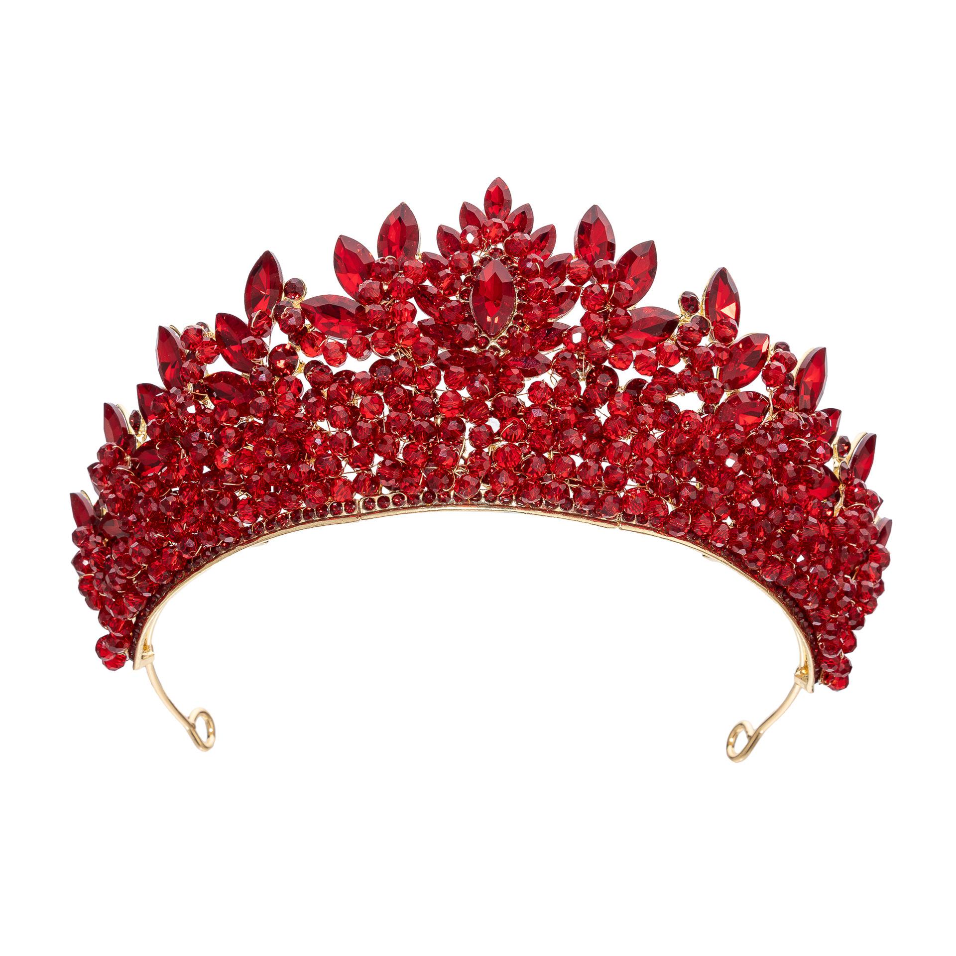 

Барокко Европейский и Американский Конкурс Красоты Свадебная Корона Тиара Сплав Кристалл Свадебная Повязка на Голову Аксессуары для Волос Корона