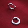 Earrings Round Fashionable Alloy Single Row Rhinestones Earrings for Banquet