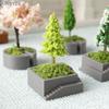 {MX} Simulated Cherry Blossom Tree Pine Tree Potted Plants Model Xmas Tree Micro Landscape Ornament Dollhouse Scene Decoration