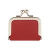 Royal Bagger Genuine Leather Mini Jewelry Box Women's Coin Purse Solid Color Kiss Lock Change Pouch Casual Style Small Storage Bag for Women 1894