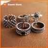 BF CLUB 925 Sterling Silver Ring For Women Jewelry Heart Chain Retro Open Vintage Handmade Ring Allergy For Party Birthday Gift