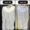 1.5M LED Dance Fan Belly Dance Ballet Fan Women Dance Party Stage Show Props LED Long Silk Fans Glowing Silk Cloth Hand Held Fan