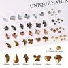 12 Grids Nail Art Rhinestones Jewelry Set Multi-shapes Colorful Flatback Nail Charms 3D Nails Accessories