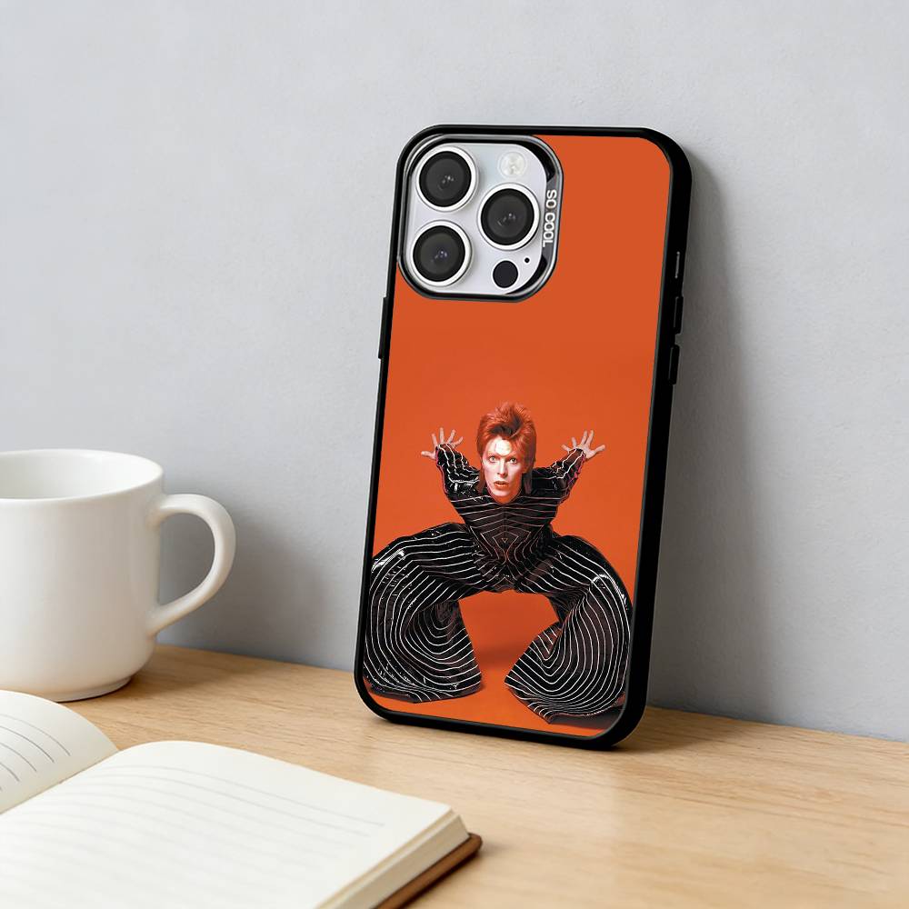 

Singer D-David B-Bowie Phone Case For iPhone 17,16,15,14,13,12,11 Plus,Pro Max,XS,Colorful Silver Black Cover iPhone16promax