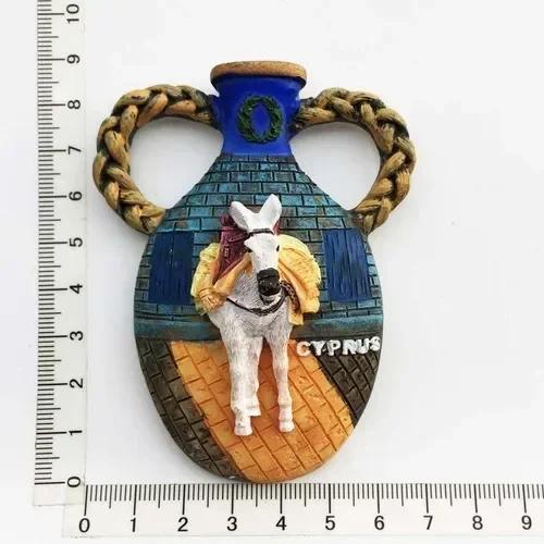 Μαγνήτες ψυγείου Κύπρου, Τουριστικά σουβενίρ, Μεσογειακό μαγνητικό αυτοκόλλητο ψυγείου, Διακόσμηση σπιτιού, Imanes Para El Refrigerador