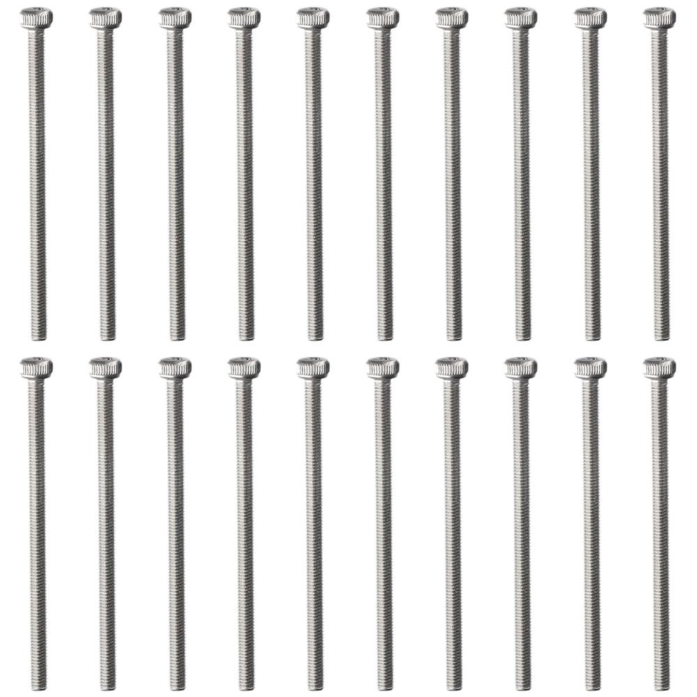 20pcs Durable 304 Stainless Steel Machine Screws Silver M3x50mm Countersunk Screws Socket Head Cap Screws Machinery