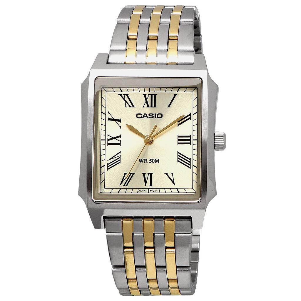 Casio Standard Analog Silver X Gold Metal Band Watch, Men's MTP-B190SG-9BV