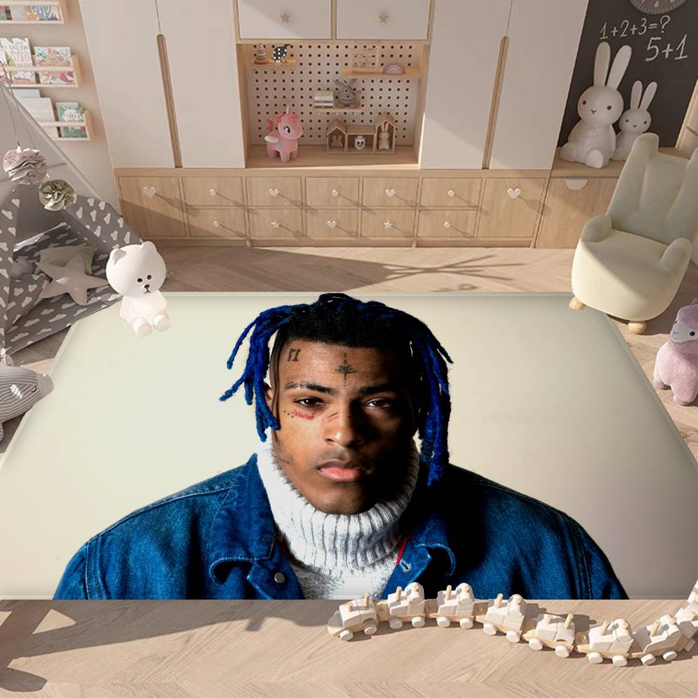 X-XXXTentacions 17 Rapper Floor Mat Retro Multiple Choice Living Room Kitchen Rug Non-Slip Modern Home Decor