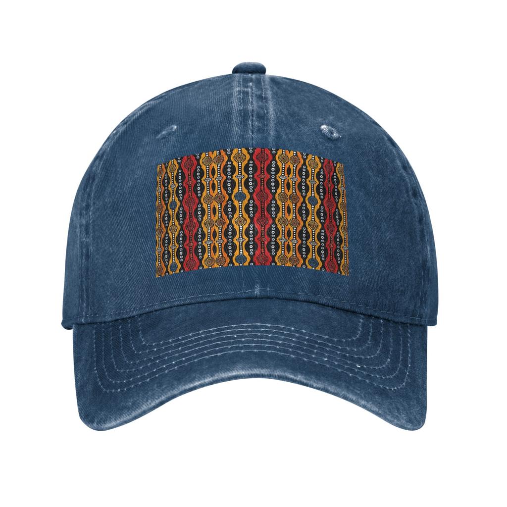 Kizomba Samakaka Ankara African Pattern Wax Denim Fabric Cap Casual Baseball Caps Adjustable Hat Summer Unisex Baseball Hats