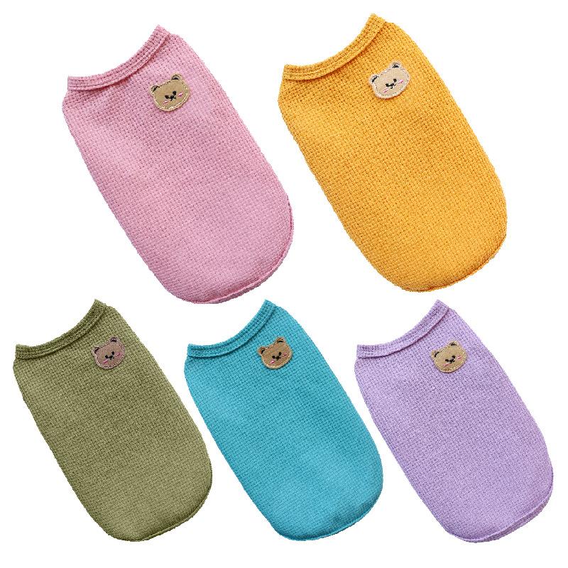 Spring Summer Pet Waffle Vest Teddy Bichon Puppy Dog Anxiety Outfit Cat Clothes Fashion Dog Clothes
