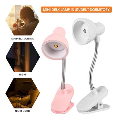 Reading Lamp Mini Abs Table Lamp Clip Design Lr41 Three Pieces Night Lights Home 12.5x5cm Book Light Student Desk Lamp Bedside