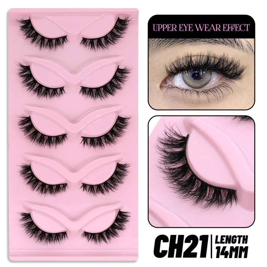 Cat Eye Lashes Faux Mink Eyelashes Natural Long Winged End Eye Elongated Eyelashes Faux Cils Eyelashes Extension