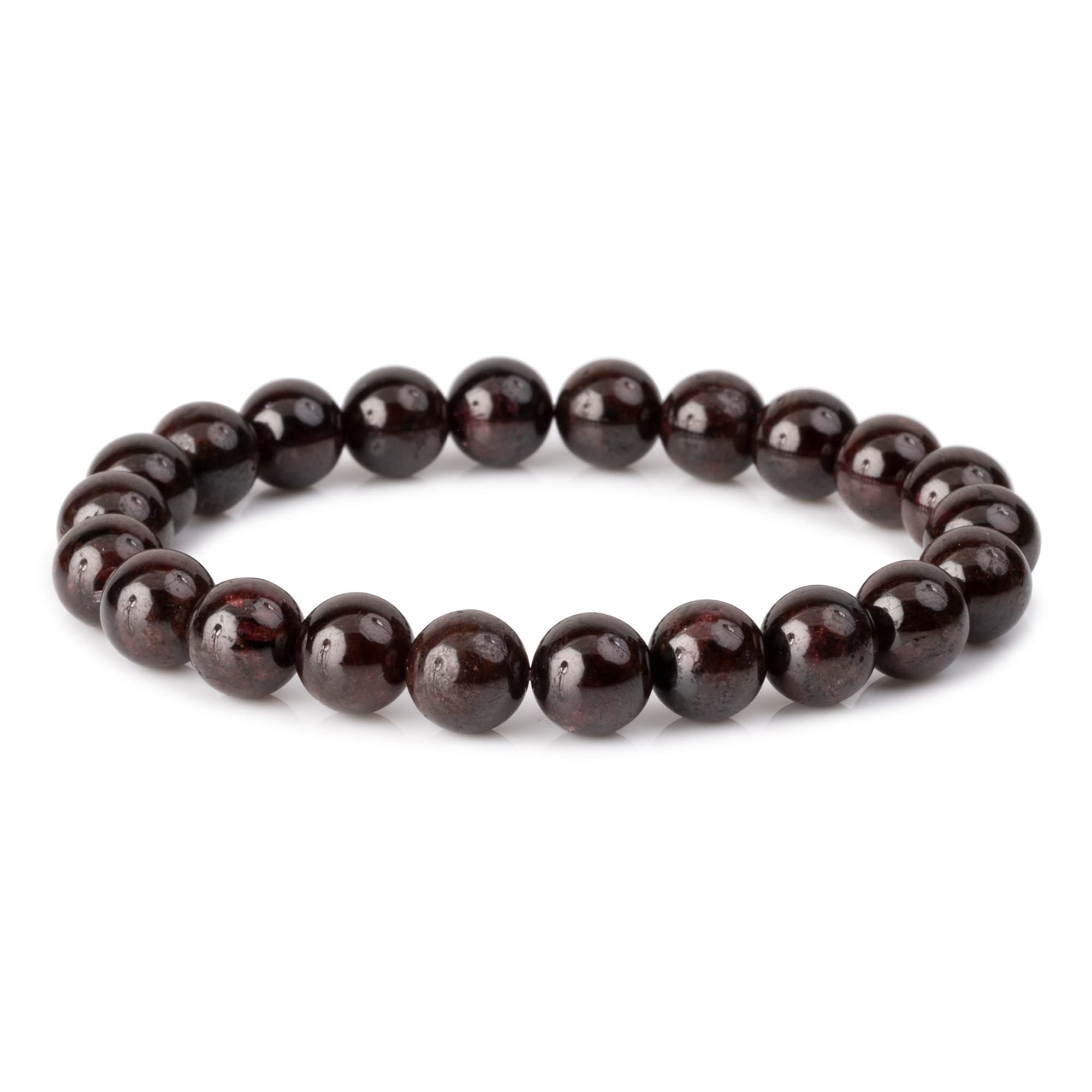 

Браслет з гранату 5A з натурального каменю, камінь сили для роботи, кохання та здоров я, удача, обхват [Nanto Tenseki] Удача, Удача, (Внутрішній 17 см)