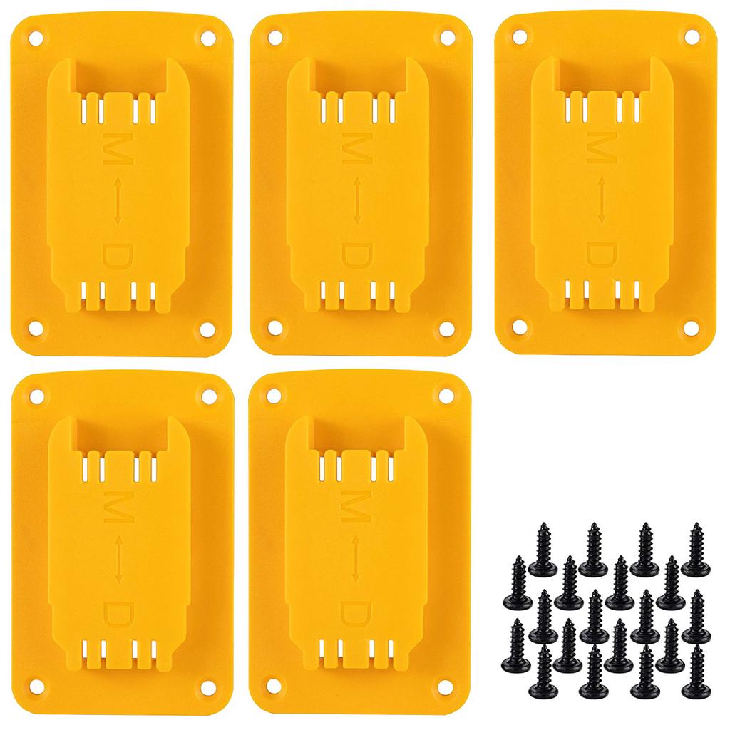 Tool Holders and Battery Mounts for Dewalt 20V and Milwaukee Tools ABS Drill and Battery Storage Rack for Garage, Workshop