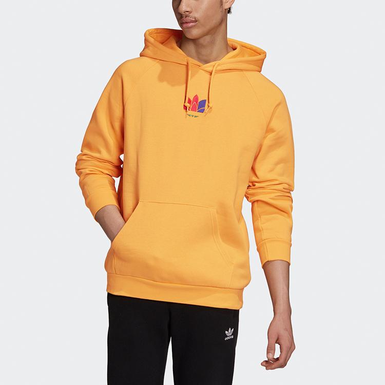 adidas Originální 3D Trefoil Mikina Ležérní Sportovní oblečení Logo Pulovr Pánské Topy Zlatá GE6241