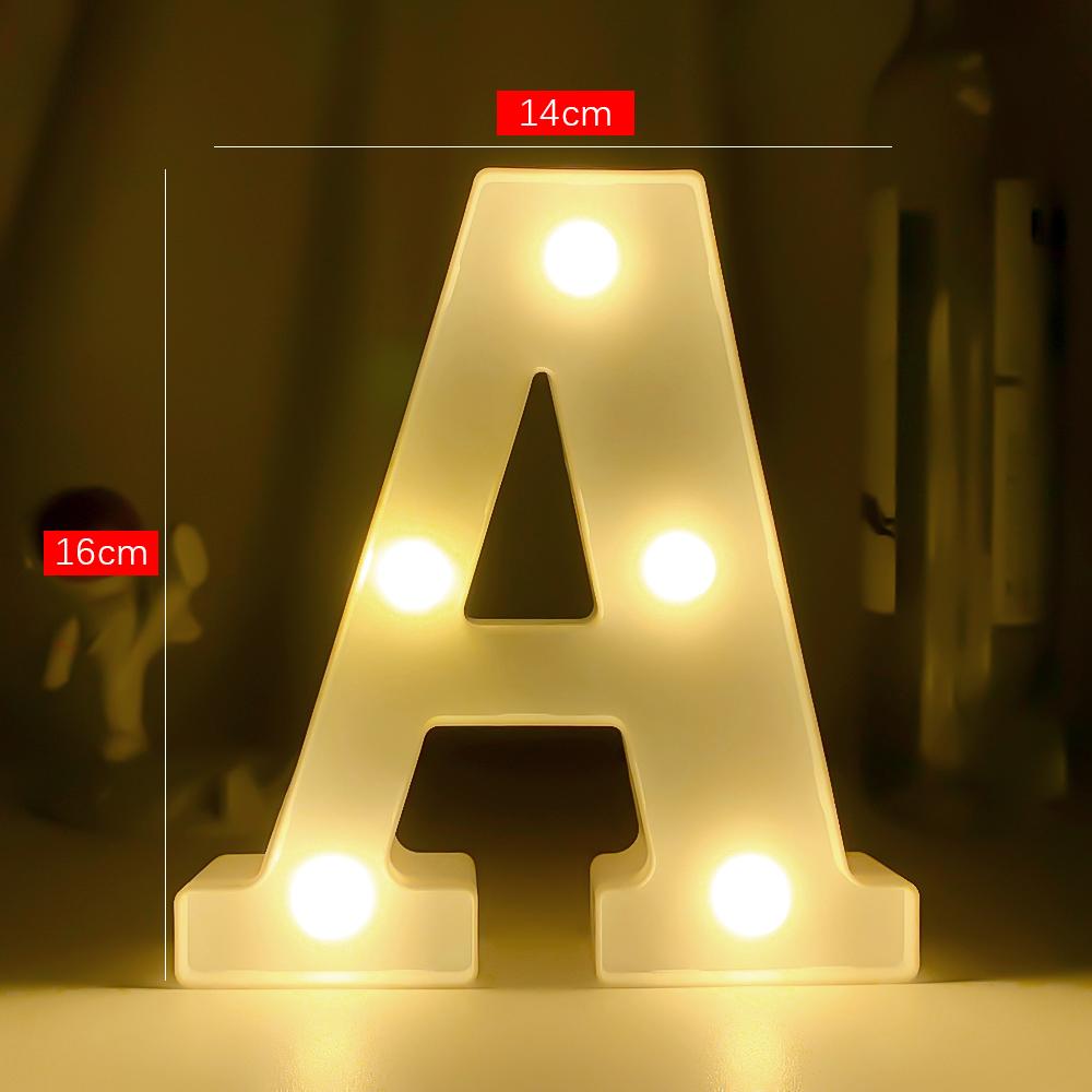 Creative Luminous Digital Number Letter Light AAA Battery Powered Lamp Night Light for Christmas Wedding Birthday Party Decor