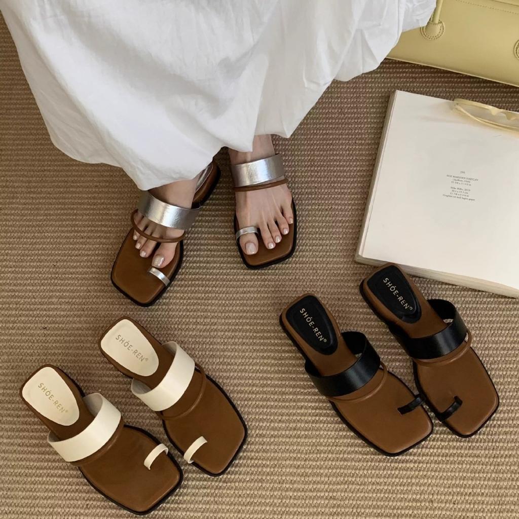 French fashion wedge heel shoes cool slippers 2025 summer soft-soled foot slippers toe thick-soled slippers women's summer outer wear