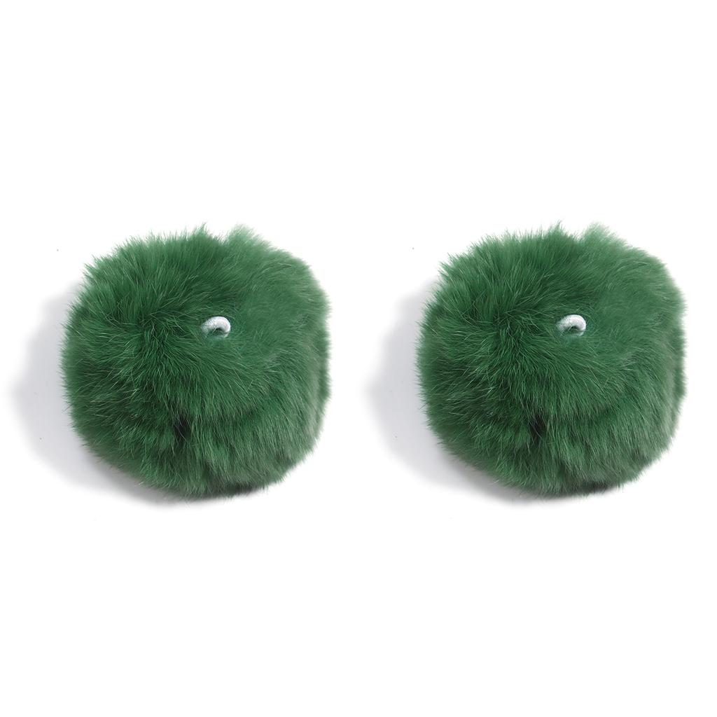 2pcs/lot 6cm Mink Fur Ball Pendants Colorful Fur Pom Poms Ball Charms DIY Keychain Hairpin Earrings Jewelry Crafts Accessories