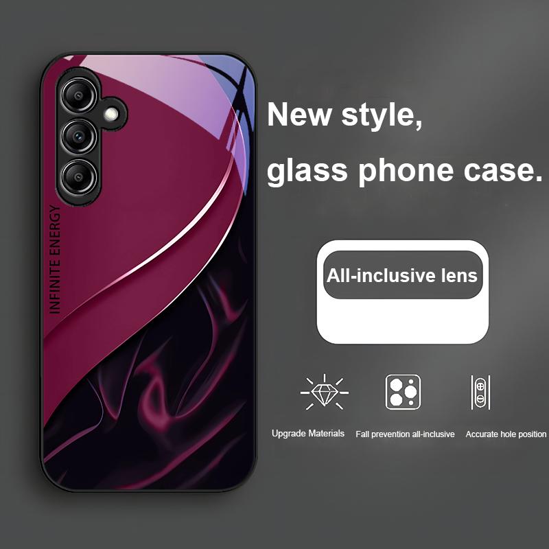 

Стеклянный Чехол Для Телефона Для Samsung Galaxy A01 A02 A03 Core A04 A14 4G 13 54 34 31 20 25 23 22 5G S21 Ultra S20 Гладкий Розово-Красный Samsung A10