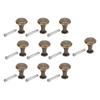 10 Sets Single Hole Handles 20x25MM Replacement Single Hole Drawer Cabinet Round Handle DecorationGreen Bronze