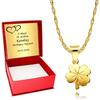 Gold Chain 925 Clover Celebrity Engraving
