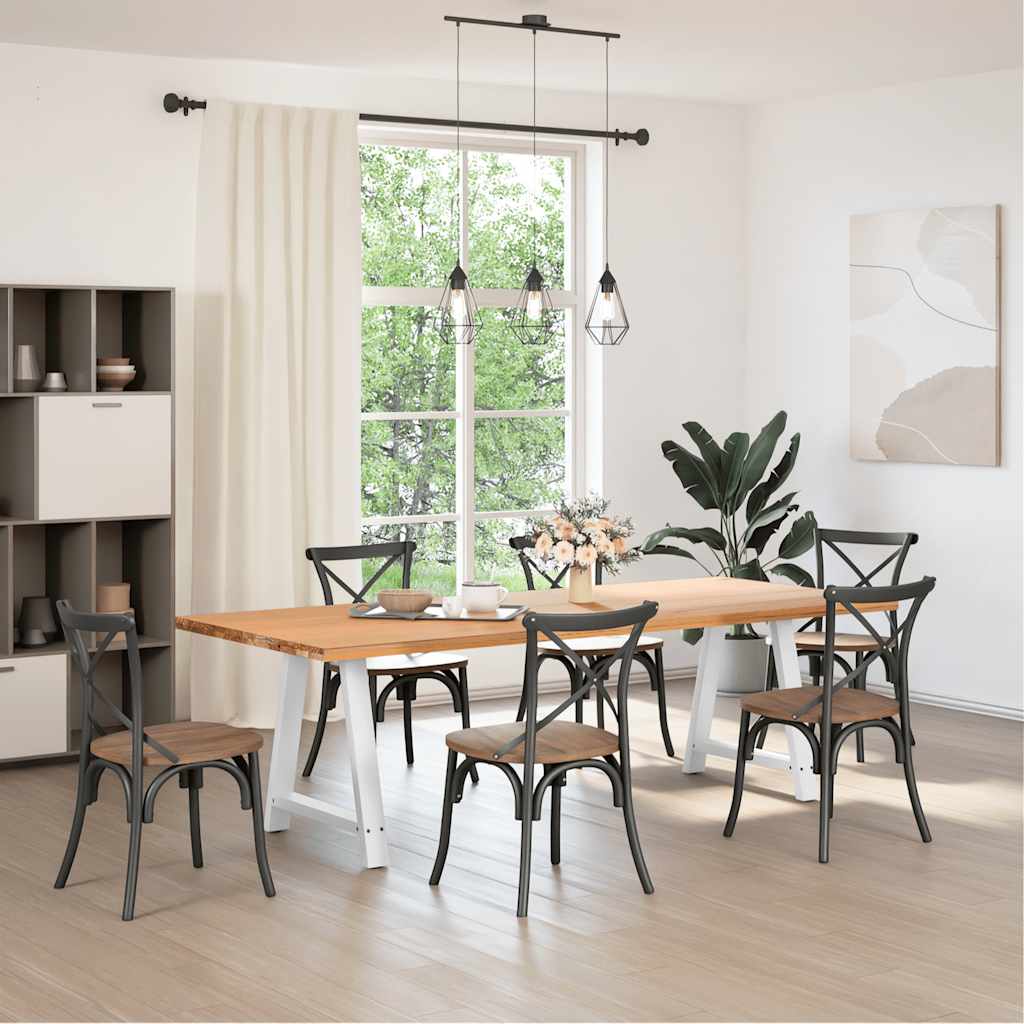 Vidaxl Coffee Table Legs, 2 Pcs, White, 80X(72-73) Cm, Steel