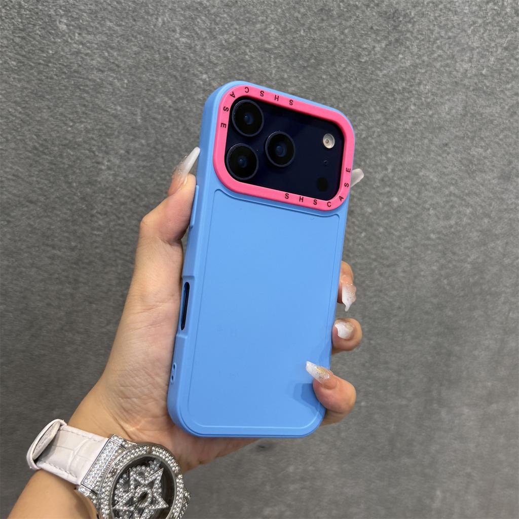 Collision Colour Lens Protector Soft Phone Case For iPhone 17 Pro Max 16 15 14 13 12 11 Pro Max Plus 17 Air Shockproof Cover
