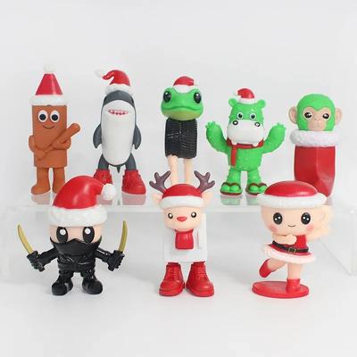Italian Brainrot Plastic Statue Tung Tung Sahur Tralallero Tralala Decorative Sculpture, Blind Box Card Puppet
