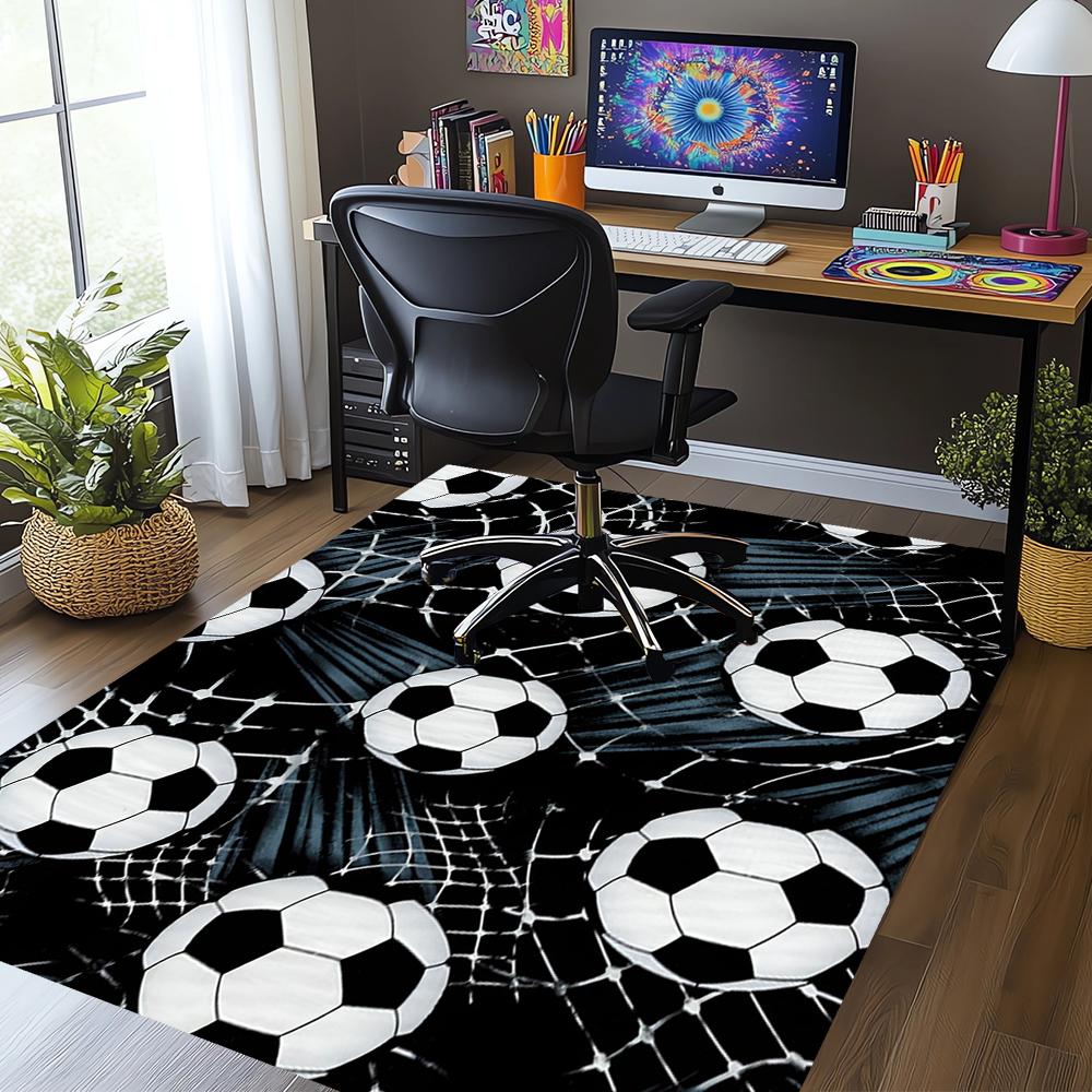 Soccer Printed Carpet,Rug,for Office Chair Living Room Bedroom Kitchen Room Decor Gifts.