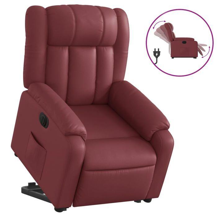 VidaXL Electric Recliner, Relaxation Chair with Backrest, Seat with Armrests Living Room, Modern, Red 3205282