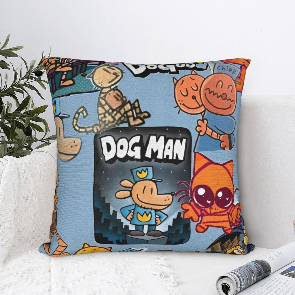 Dog Man Comic Pillow Cover Accessories Printing Cushion Cover Decor  Pillow Case Cover Seat Multiple Sizes