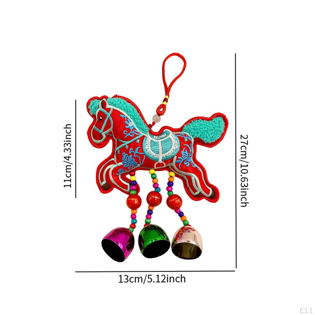 Car Rearview Mirror Decoration, Horse Ornament for Chinese Year, Spring Festival,