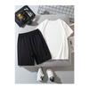 Boy's King Printed Black And White Shorts T-shirt Set