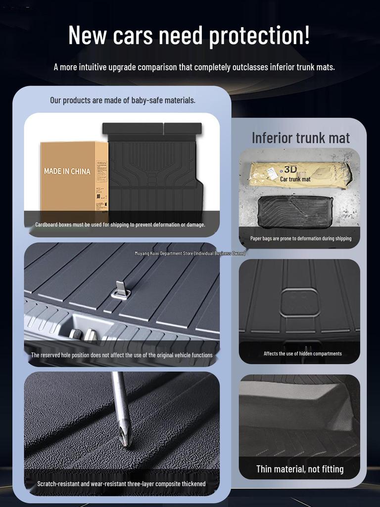 Trunk Mat TPE Tail Box Accessory for 2026 Lynk & Co 08 - Decorative and Protective Modification Peeping Joy
