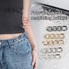 Metal Waist Tightener Four Rings for Pants, Reusable Cincher Pin Trousers Loose Jeans, No Sewing Adjustable Waistband Skirts Alloy Fastener