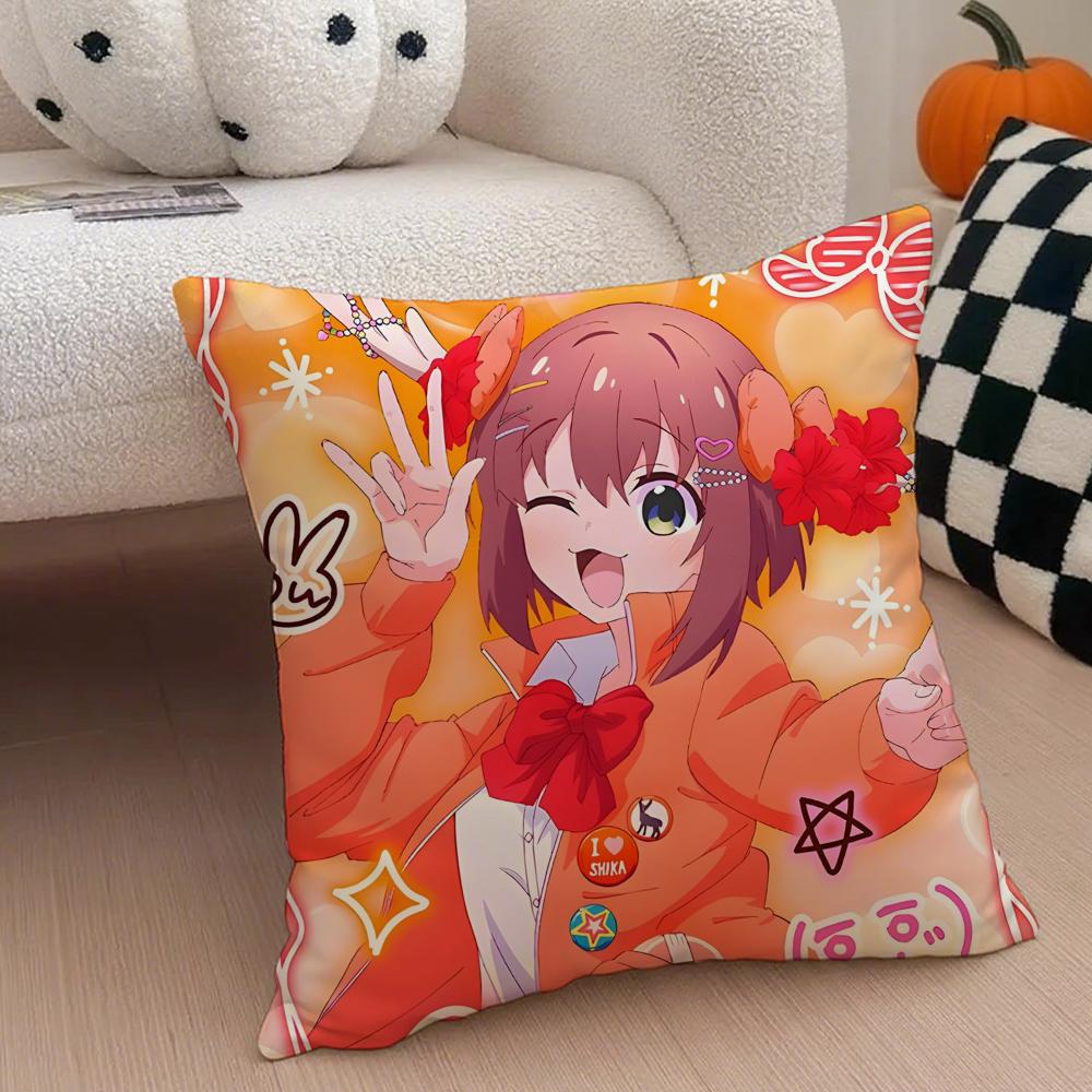 

Whimsical Japanese Anime MMy Deer Friend Nokotan Cushion Cover Throw Pillow Cover Hidden Button Durable Polyester Chair Cushion 30X30cm