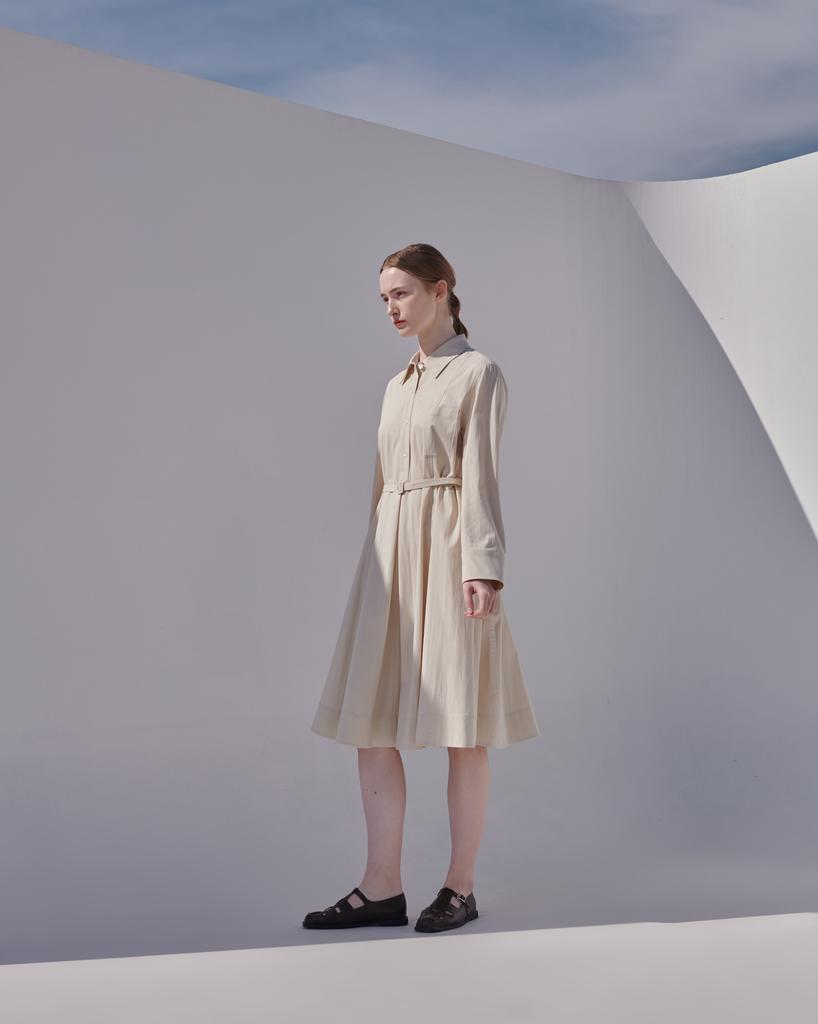Mecheumua Martin Shirt Dress_Beige