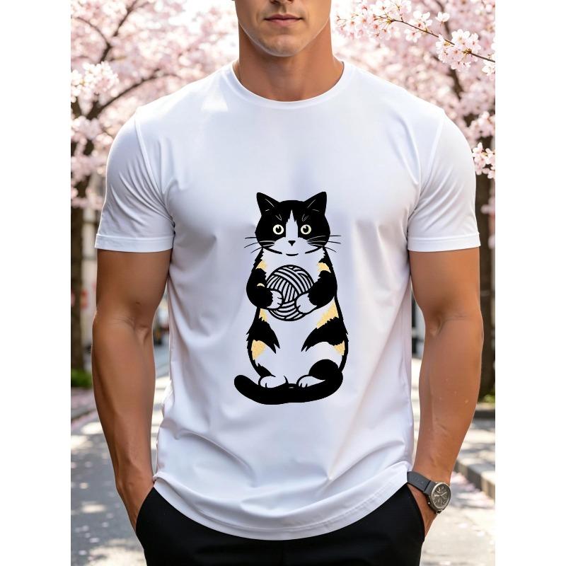 Men's Printed Short-Sleeve T-Shirt, Breathable Summer Top. Stylish and Casual, Machine Washable ,Comfortable Fit