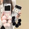 Transparent Zflip6 Flip Phone Case for Findn2flip Plush Handheld Bear Mirror Folding Protective Cover