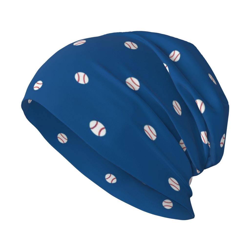 Baseball Print Pattern Warm and Soft Knitted Hat Lightweight Casual Hat Type Loose Chemotherapy Hat Cancer Patient Headwear Gift