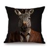 Lovely Cute Animal Head Bear Dog Panda Racoon Koala Zebra Cosplay Garments Show Cotton Linen Pillow Cover Kids Room Cushion Case