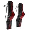 Mode 20CM Pony Absatzlose Stiefeletten, Damen Fetisch Bühne Pole Dance Schuhe, Herren Cosplay Botas, 9cm Plateau, Rosa, Schwarz, Kundenspezifische Farbe