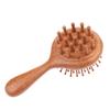 Pieptene de păr din lemn de santal, Masaj relaxant al scalpului și acupuncturii, Portabil, Mâner din lemn, Pieptene antistatic, Instrument de styling, Placă Gua Sha, Îngrijirea sănătății