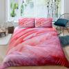 Pink Feather Duvet Cover Three-Piece Girl Bedroom Bedding Set With Pillowcase