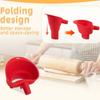 Collapsible Silicone Funnel Foldable Kitchen Funnel for Flour Easy Pour Into Bottles Containers Mess Free Baking Cooking Tools