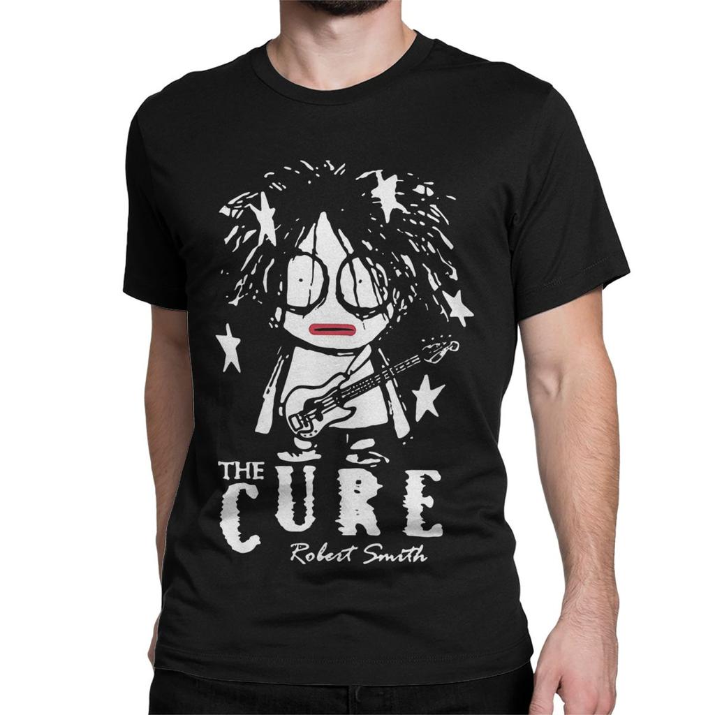 Cute Robert Smith T-Shirt for Unisex Women Crazy Cotton Tees Crewneck Short Sleeve T Shirts Printed Clothes