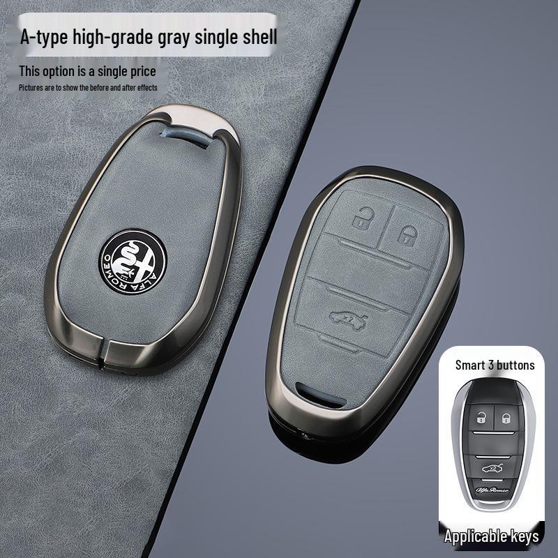 Compatible Alfa Romeo Key Case for Giulia, Stelvio, and Tonali