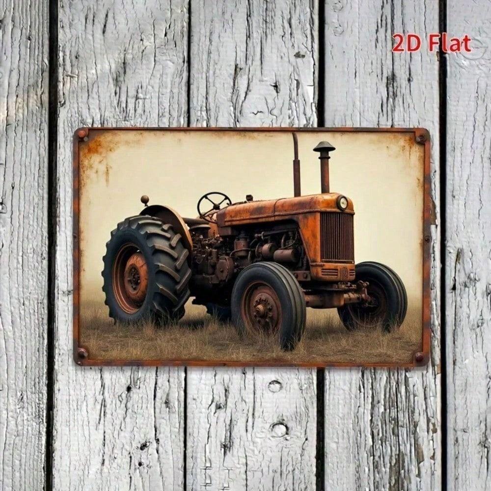 

Vintage Tractor Metal Wall Art, Farm Retro Decor for Loft Home